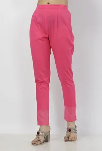 Raisa Pink Plain Cotton-Kota Pants image 2