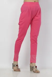 Raisa Pink Plain Cotton-Kota Pants image 3