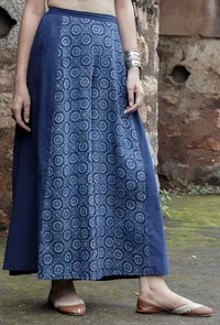 Udita Indigo Solid-Printed Palazzo Pants image 2