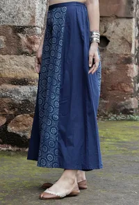 Udita Indigo Solid-Printed Palazzo Pants image 3