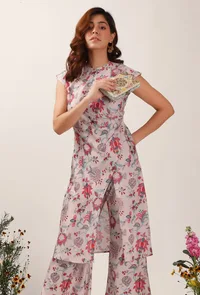 Nadia Floral Chintz Slit Tunic image 1