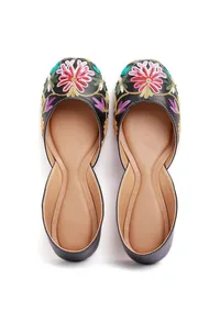 Multicolor Tili Aari Embroidery Jutti image 1