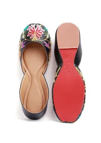 Multicolor Tili Aari Embroidery Jutti image 2