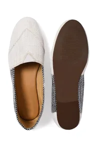 Irish White and Black  Pure Hemp Loafers image 3