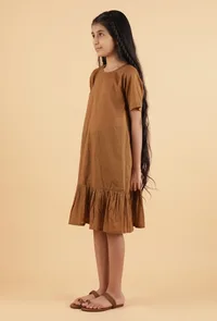 Tan Brown Mulmul Dress image 2