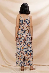 Beige Kalamkari Cotton Angrakha Kurta image 6