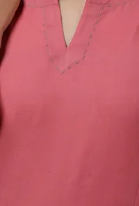 Pink Cashmilon Straight Phiran Kurta image 5