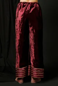 Wine Velvet Pallazo image 4