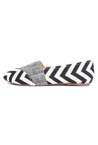 Black and Blue Zig Zag Pure Hemp Loafers image 5