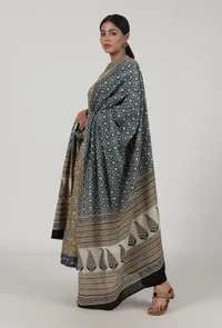 Ajrakh Printed Brown Cotton Dupatta image 2