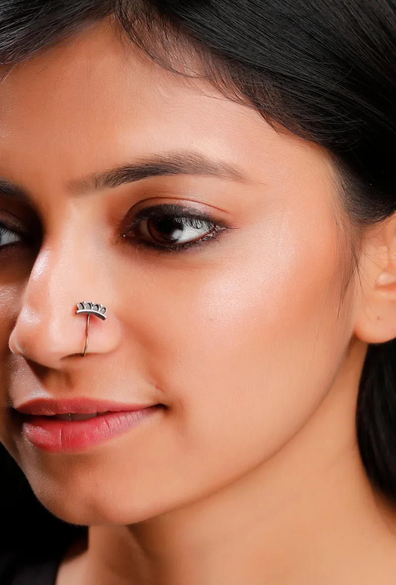 Tiara Shaped Brass Nosepin