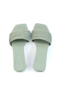 Teal Mint Cruelty Free Leather Heels image 3