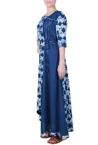 Bagru Asymmetric Angrakha Kurta image 2