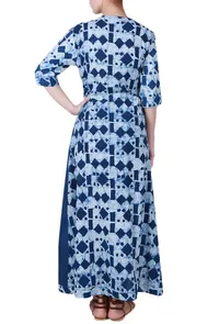 Bagru Asymmetric Angrakha Kurta image 3