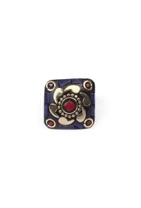 Laq Fashionable Flower Design Light Weight Multi Color Ring image 3