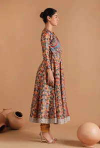 Saarang Allover Kalamkari Angrakha Kurta image 2