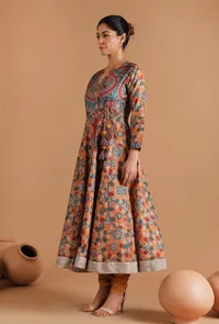 Saarang Allover Kalamkari Angrakha Kurta image 3
