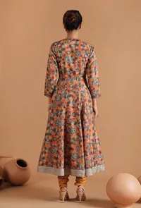 Saarang Allover Kalamkari Angrakha Kurta image 4