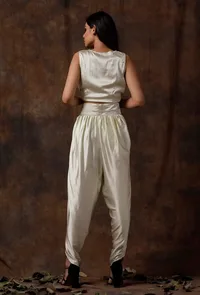 Set of 2 : Mint Green Slip Blouse and Dhoti image 6