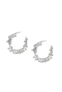 Kaina Silver Tribal Earrings image 2