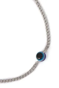 Evil Eye Anklet with Silver Elephant Charm image 4