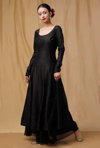 Black Banarsi Chanderi Kurta image 2