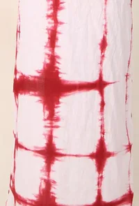 White and Red Clamp Dyed Straight Skirt image 5