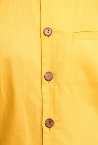 Tuscan Yellow Cotton Nehru Jacket image 5