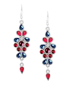 Colourful German Silver Afghan Earrings image 2