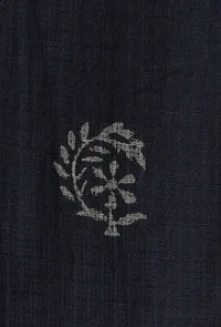 Aegean Blue Floral Butis Hand-Block Printed Kota Dupatta image 5