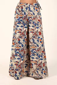 Beige Kalamkari Cotton Palazzo image 1