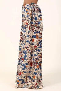 Beige Kalamkari Cotton Palazzo image 2