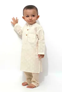Set of 2 - Bandhgala Malmal Kurta Pyjama image 3