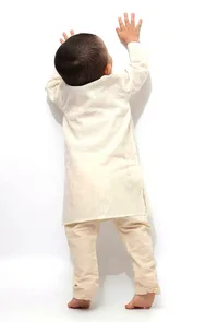 Set of 2 - Bandhgala Malmal Kurta Pyjama image 4