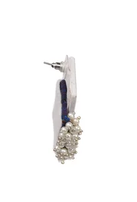 Square Shaped Handcrafted Fabric Style Earrings image 3