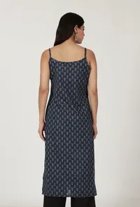 Ajrakh Printed blue Color Cotton Slip image 4
