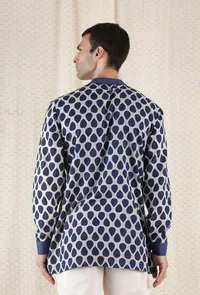 Aouli Cotton Indigo Short Kurta image 4