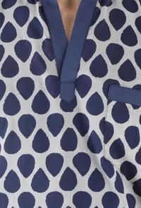 Aouli Cotton Indigo Short Kurta image 5