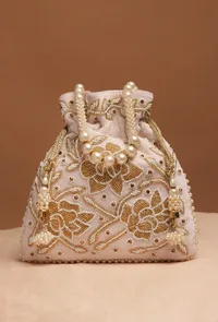 Off White Royal Moti Potli image 1