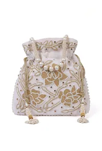 Off White Royal Moti Potli image 3