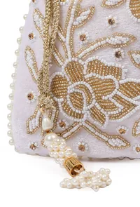 Off White Royal Moti Potli image 5