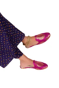 Imperial Magenta Brocade Slider Mules image 1