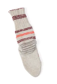 Off-White & & Multi Hand Knitted Woolen Winter Socks image 5