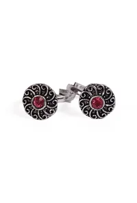 Yukti Red Stone German Silver Adjustable Toe Ring image 3