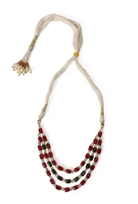 Three-Layer Sufi Style Jewellery Set In Alloy With Glass Stones image 3