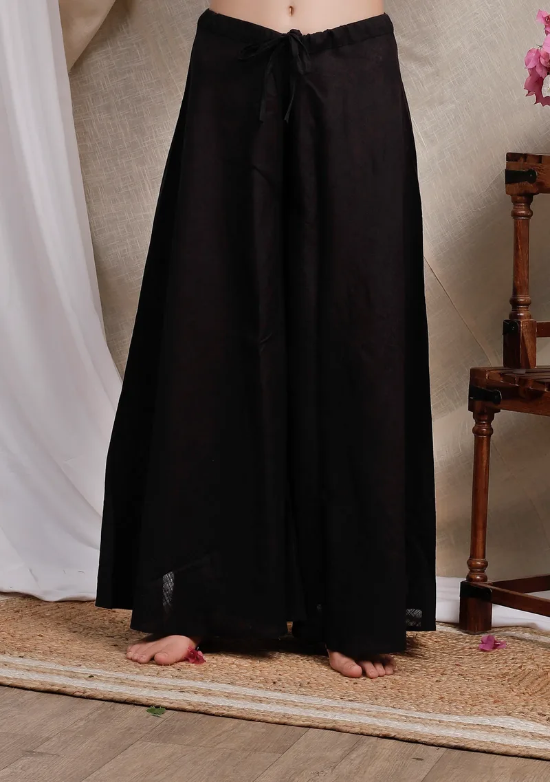 Solid Black Palazzo Pants