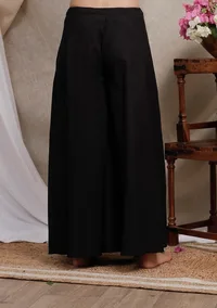 Solid Black Palazzo Pants image 4