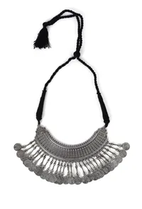 German Silver Designer Hasli With Coin Choker Necklace For Women image 2