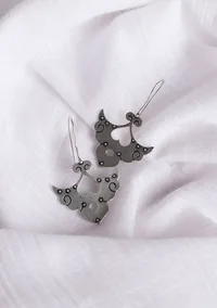 Leaf Brass Earrings image 1