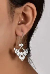 Leaf Brass Earrings image 5